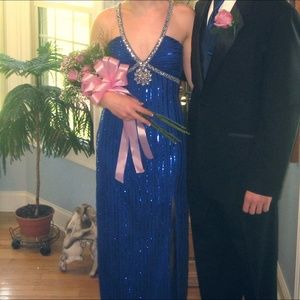 Sean Collection royal blue prom dress/evening gown